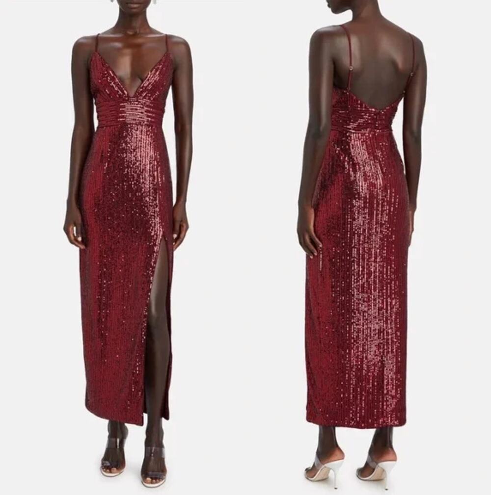 SAYLOR | Gillian Red Sequin Cocktail Gown | Extra Large